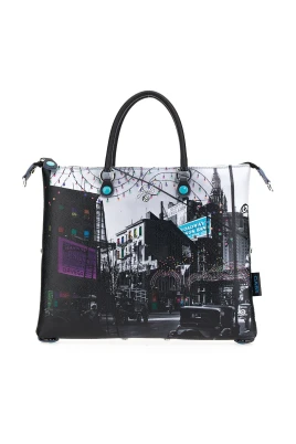Konvertibel Multifärgad Läder Shopper Väska