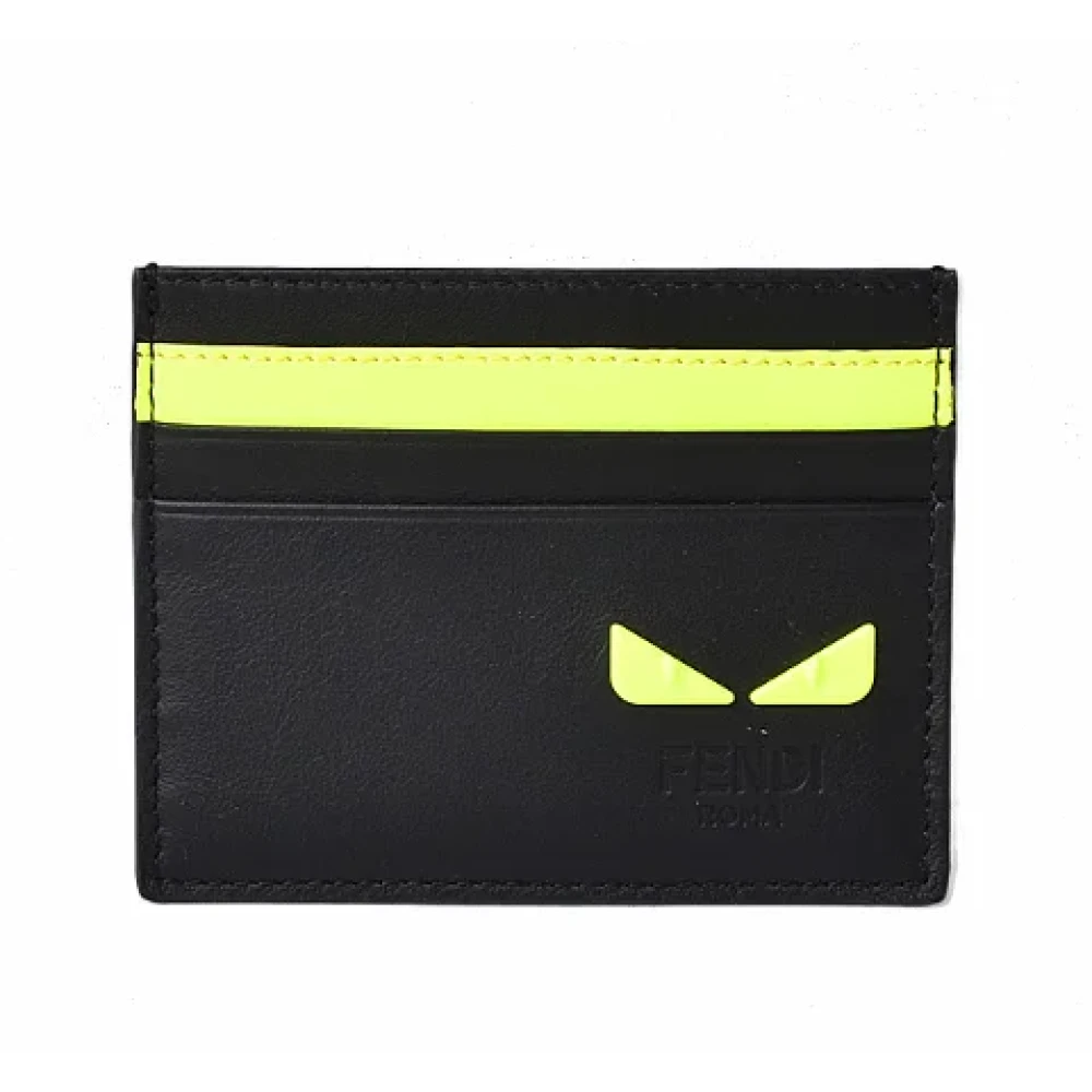 Fendi Vintage Pre-owned Leather wallets Black Dames