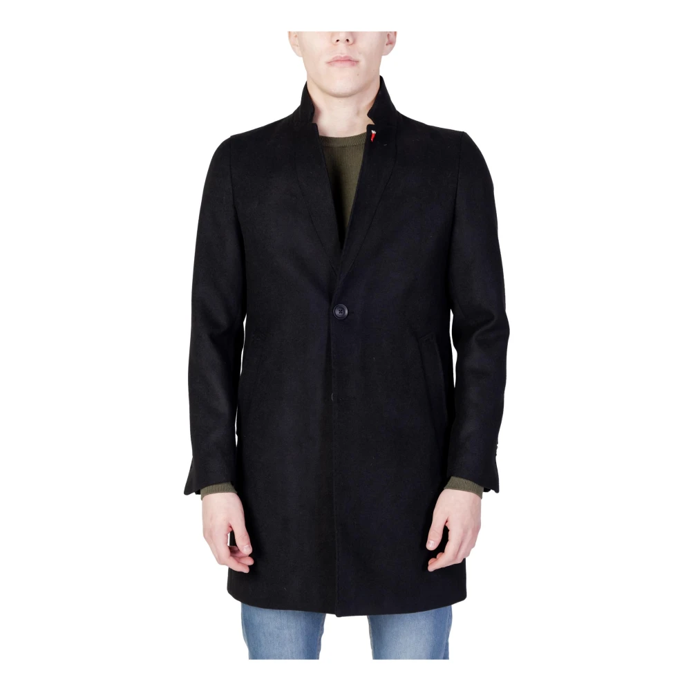 Mulish Zwarte V-hals Knoopjas Herfst Winter Black Heren