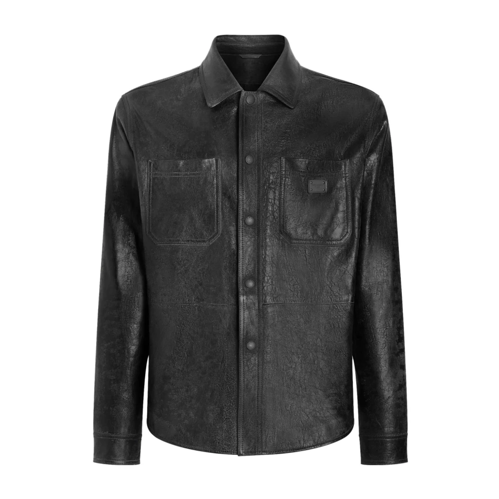 Dolce & Gabbana Zwarte Overhemden voor Mannen Black Heren