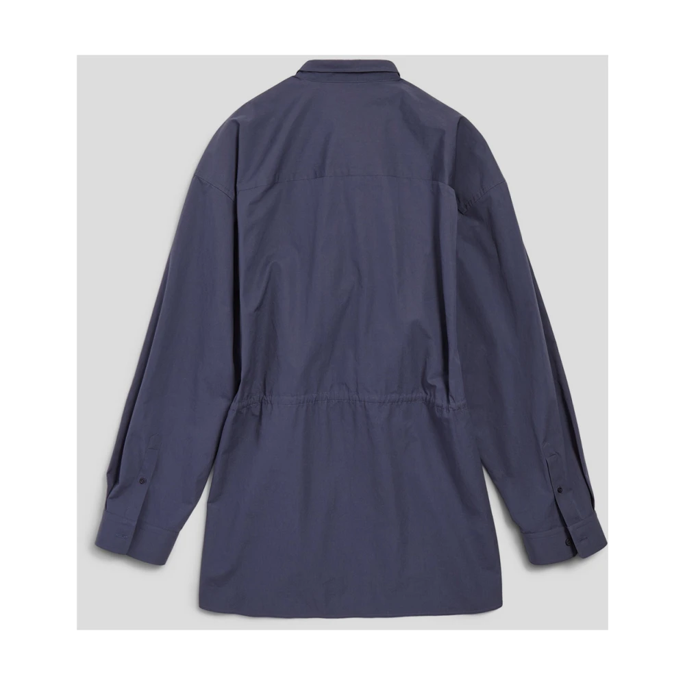 Balenciaga Katoenen Overhemdjurk Blue Dames
