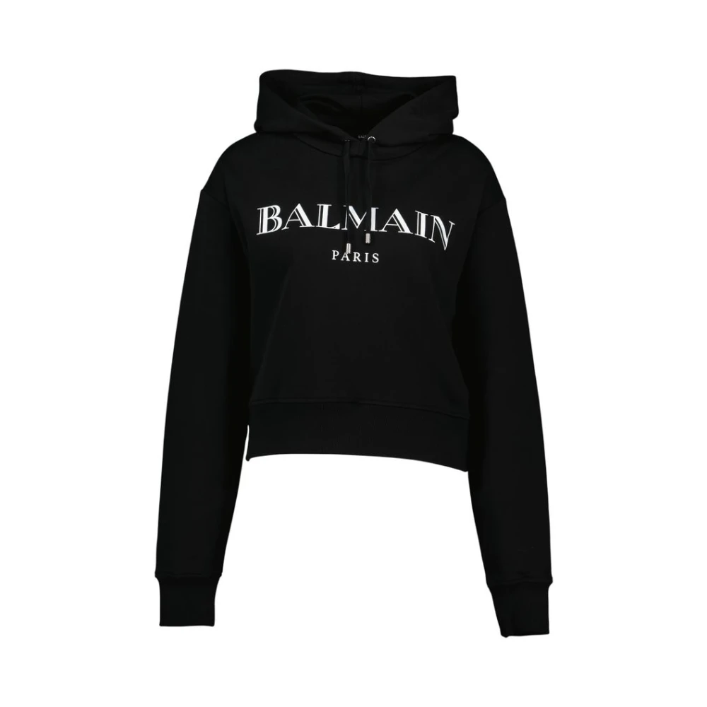 Balmain Black Vintage Cotton Hoodie - Female - Hoodies - M - Sweatshirts & Hoodies