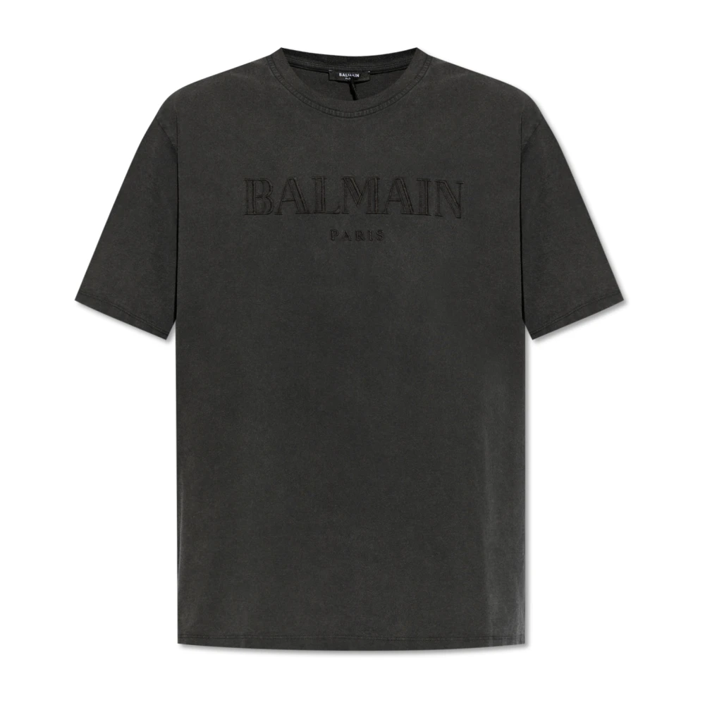 Balmain T-shirt met logo Black Heren