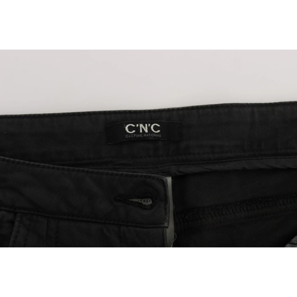 Costume National Chique Zwarte Denim Jeans Black Dames