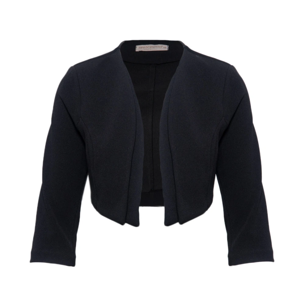RINASCIMENTO Stretch Blazer Licht Jas Black Dames