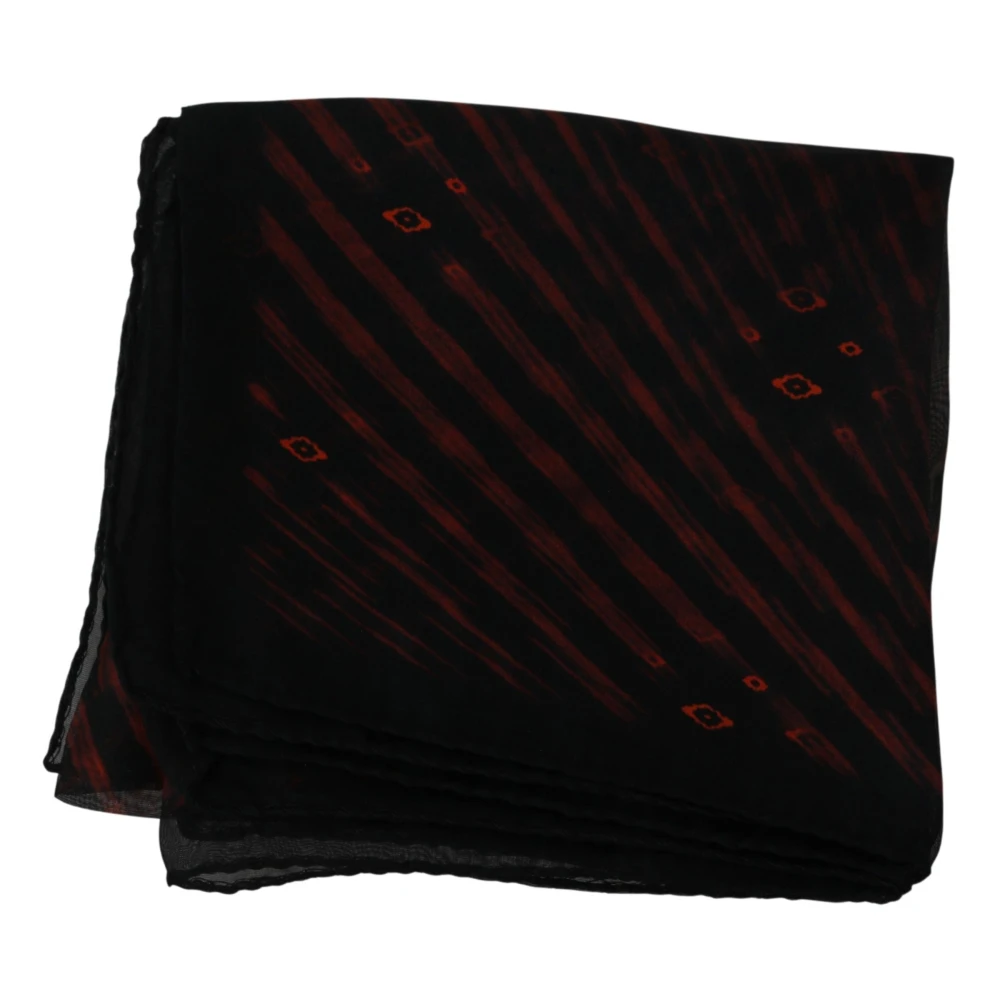 Costume National Women's Black Silk Scarves, One Size, Gorgeous Scarf Bandana Hat
