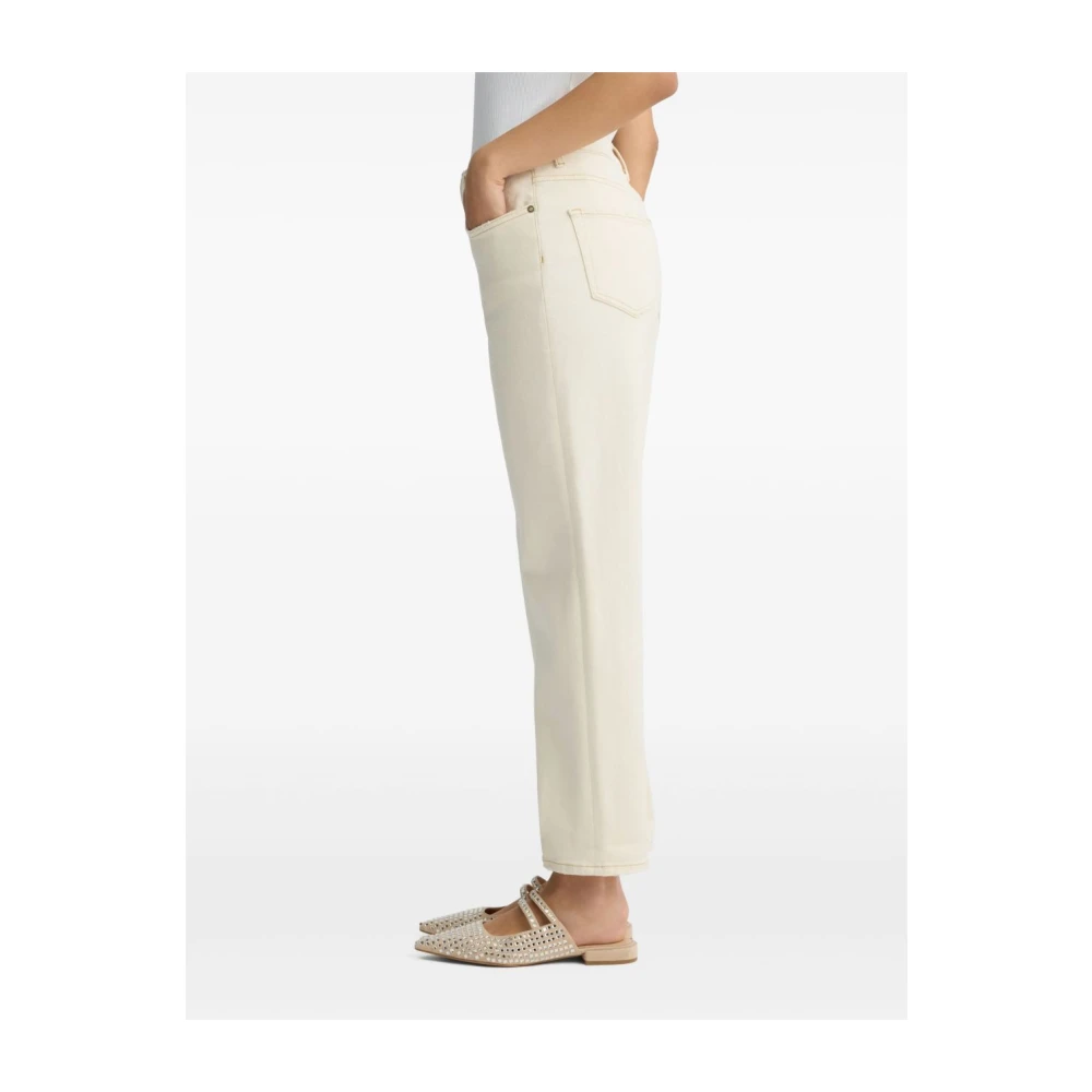 Liu Jo Beige Jeans met Klassieke Zakken Beige Dames