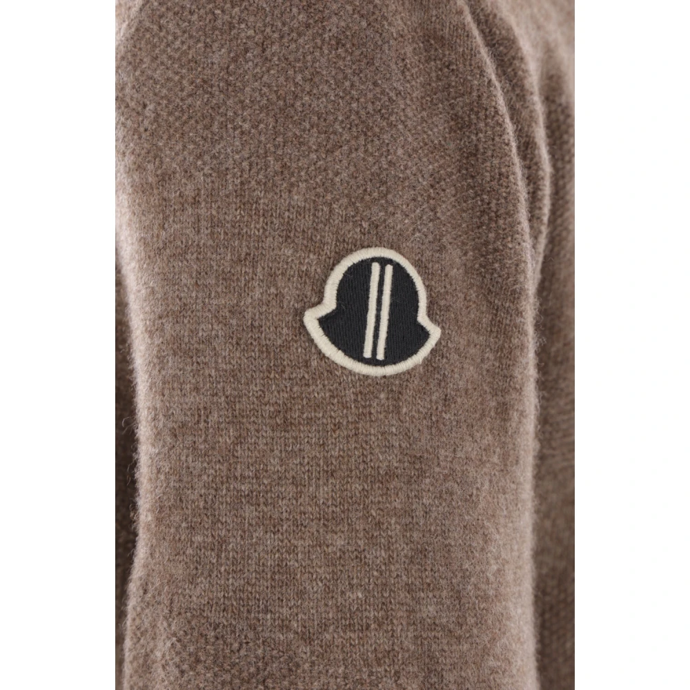 Moncler Grafische Wol Kasjmier Trui Brown Dames