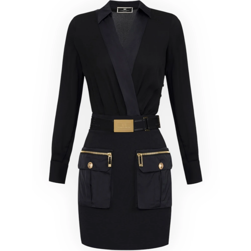 Elisabetta Franchi Elegante Jurk voor Speciale Gelegenheden Black Dames