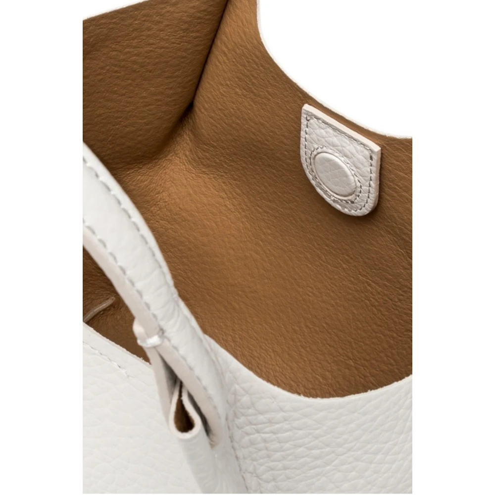 Gianni Chiarini Ivoor Leren Handtas Beige Dames