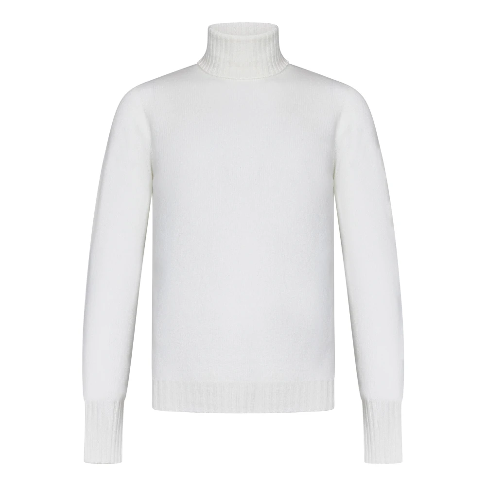 Luksuriøs Hvit Cashmere Turtleneck Genser