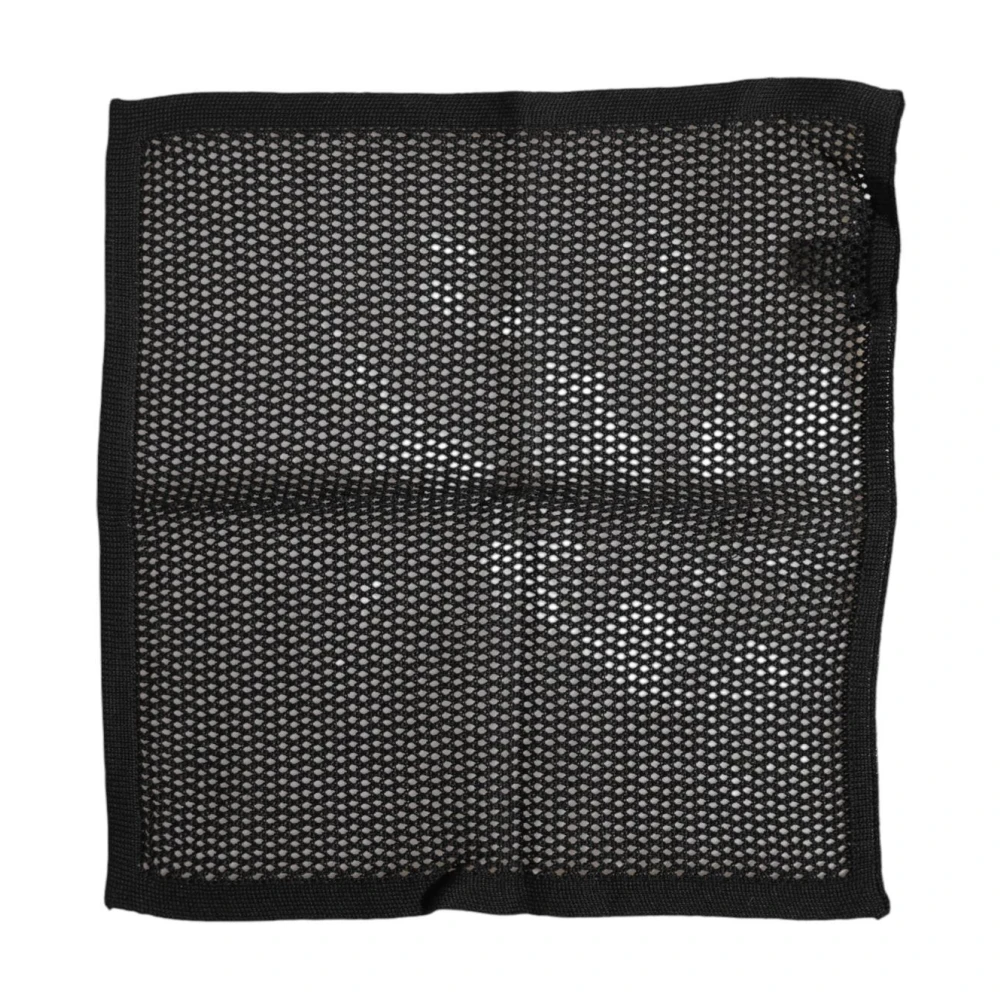 Dolce & Gabbana Men's Black Mesh Pocket Square