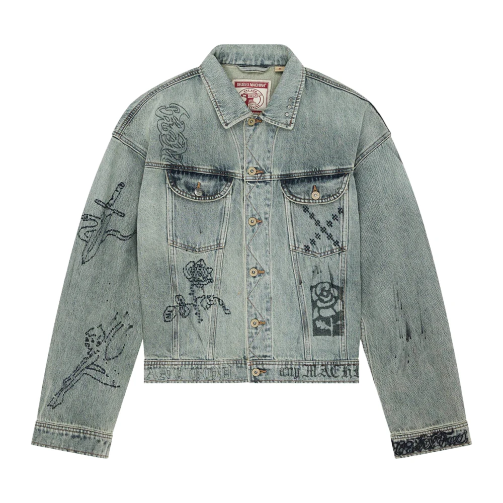 Deus Ex Machina Men's Blue Mephistopheles Jacket - Denim Jackets - M - Jackets