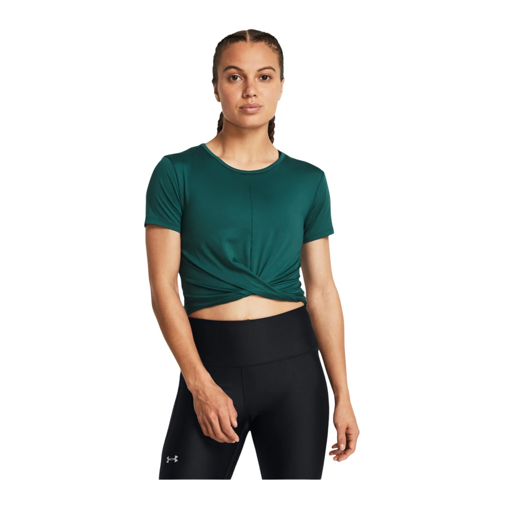Under Armour Motion Crossover Korte Mouw Top Green Dames
