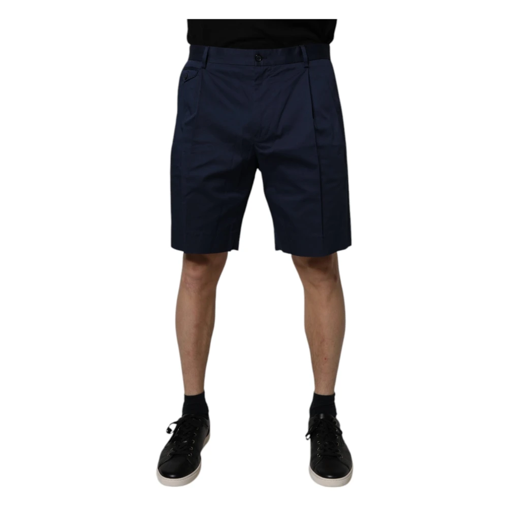 Dolce & Gabbana Men's Blue Mid Waist Bermuda Shorts