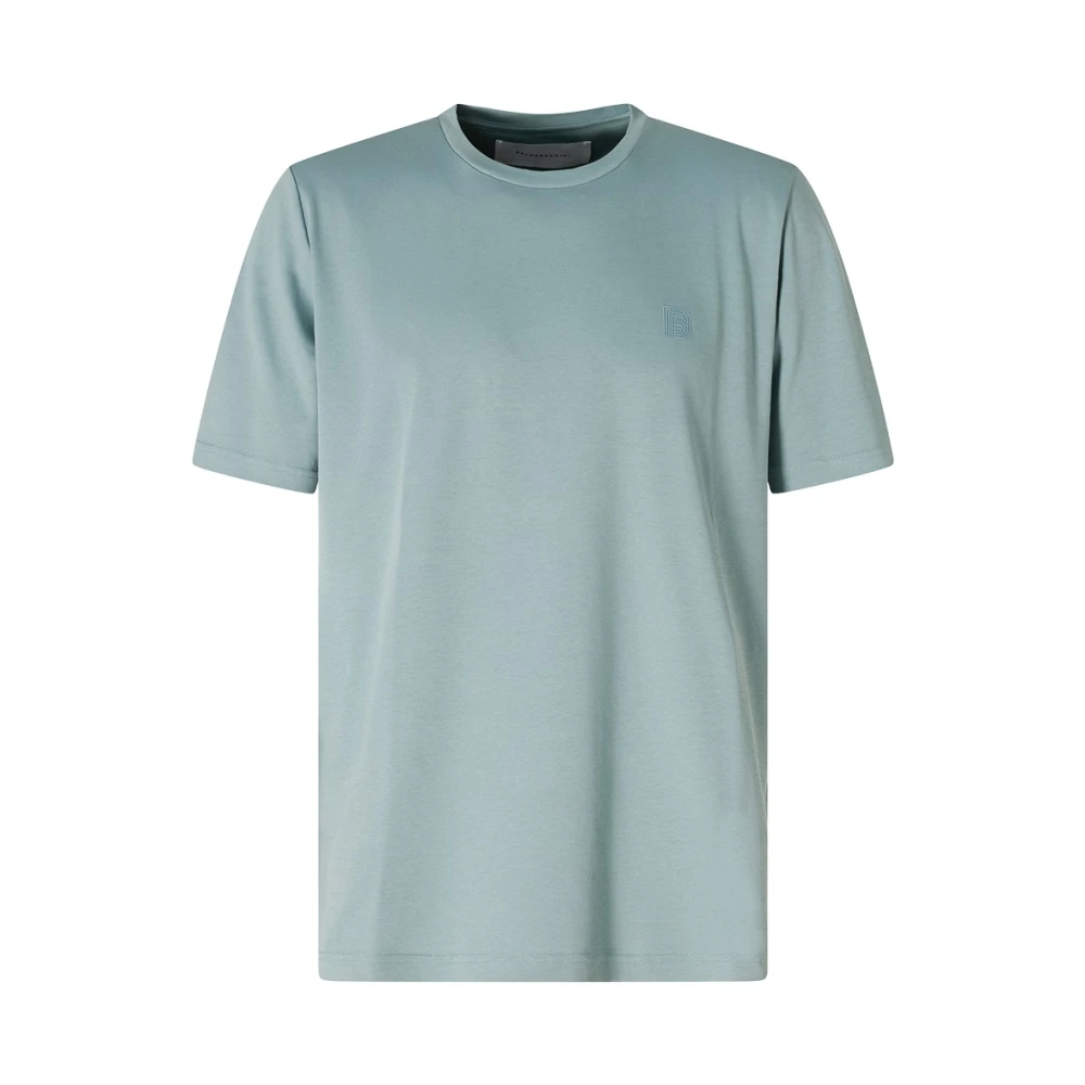 BALDESSARINI Turquoise Blauw Katoenen T-shirt Mannen Blue Heren