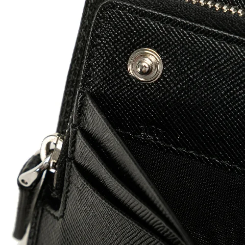 Prada Vintage Pre-owned Leather wallets Black Dames