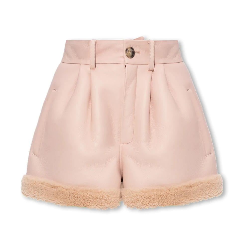 The Mannei Sovata leren shorts Pink Dames