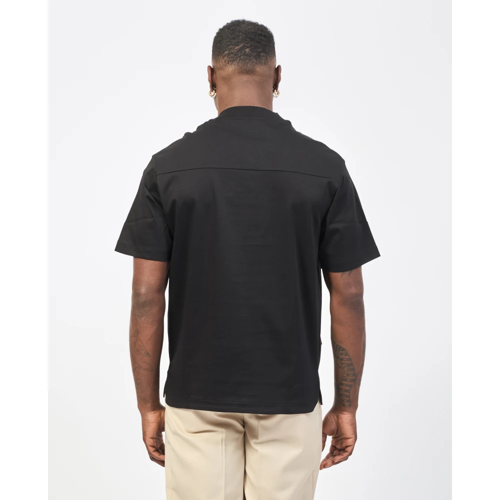 Hugo Boss Gelaagd Logo T-shirt Zwart Black Heren