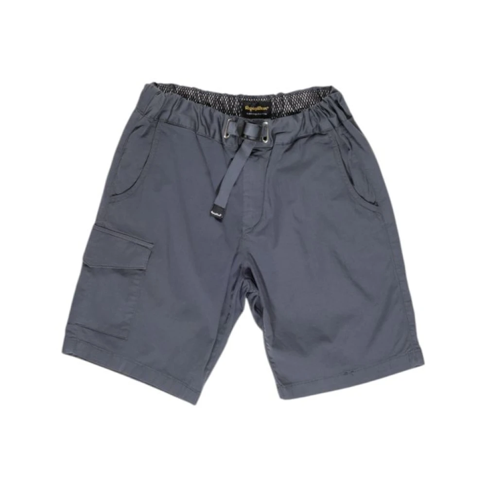 RefrigiWear Blauwe Katoenen Shorts Bermuda Herfst Winter Blue Heren
