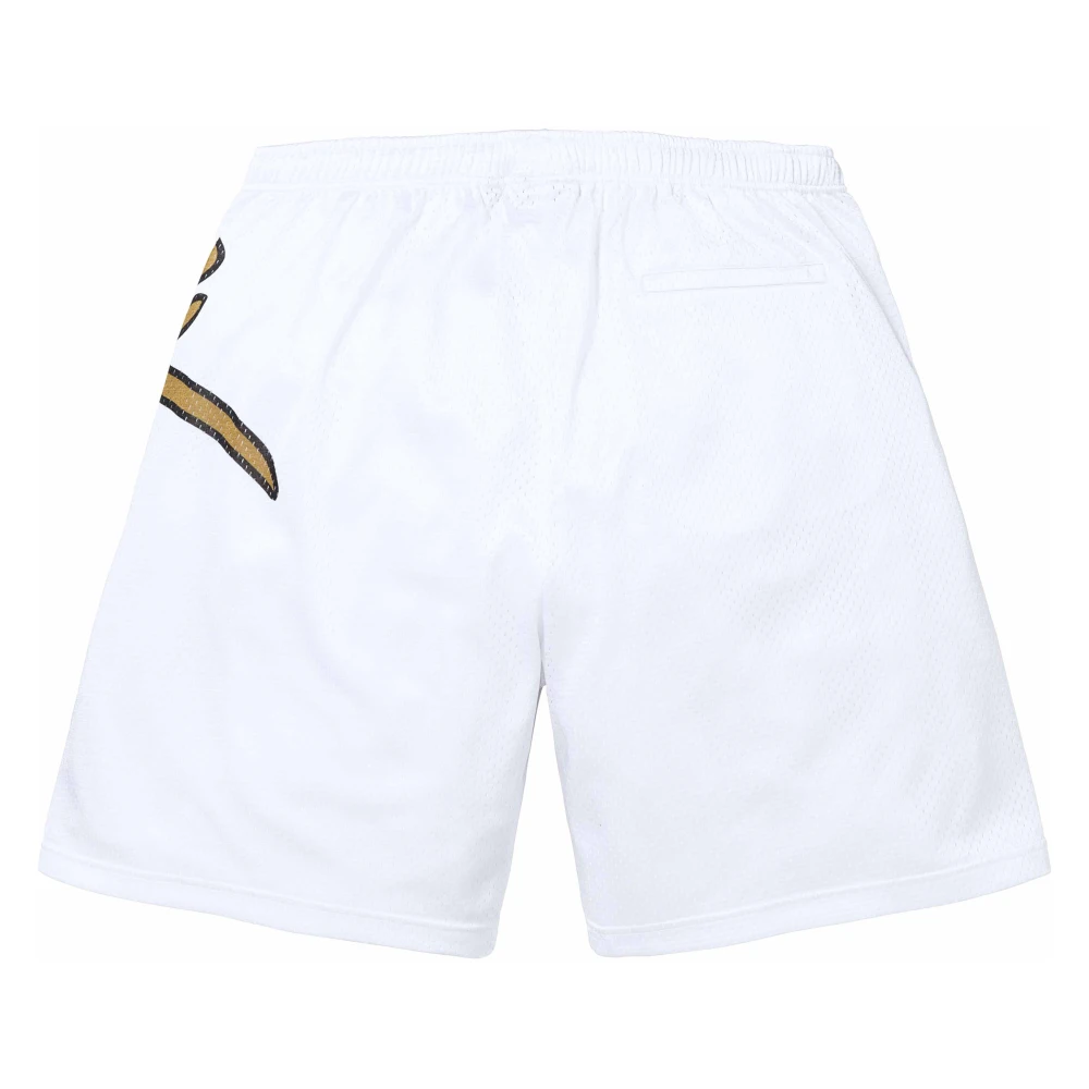 Supreme Witte Mesh Script Shorts White Heren