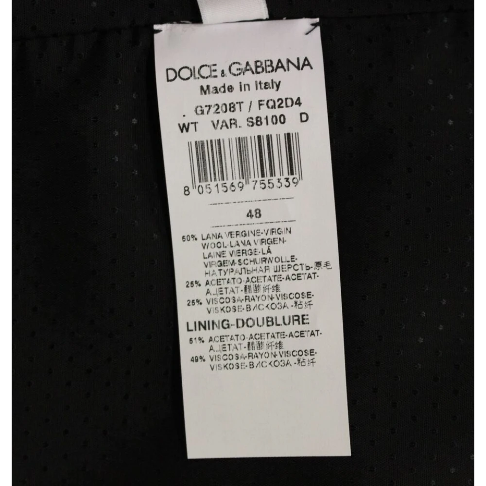 Dolce & Gabbana Elegante Grijze Wollen Blend Jurk Vest Gray Heren
