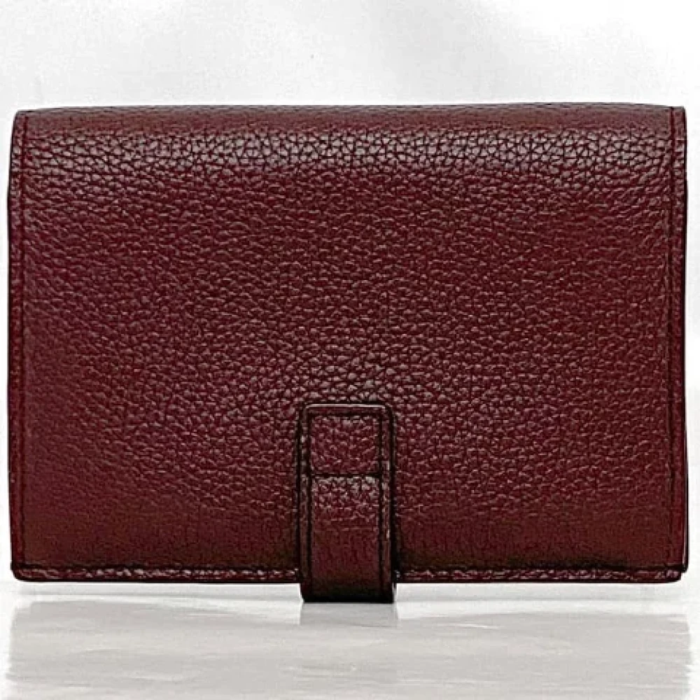 Yves Saint Laurent Vintage Pre-owned Leather wallets Red Dames
