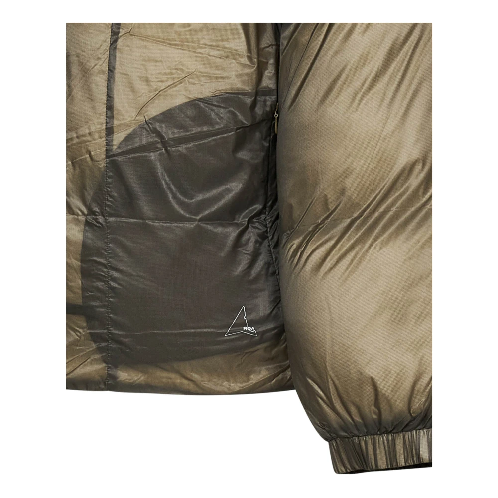 ROA Beige Dubbellaags Trekkoord Hood Jas Beige Heren