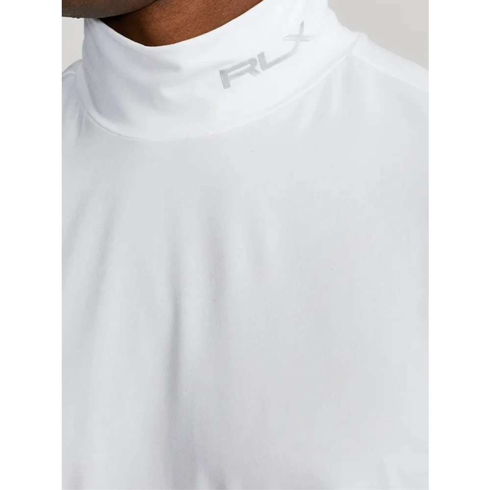 Polo Ralph Lauren Mock Neck Logo T-Shirt Wit Korte Mouw White Heren
