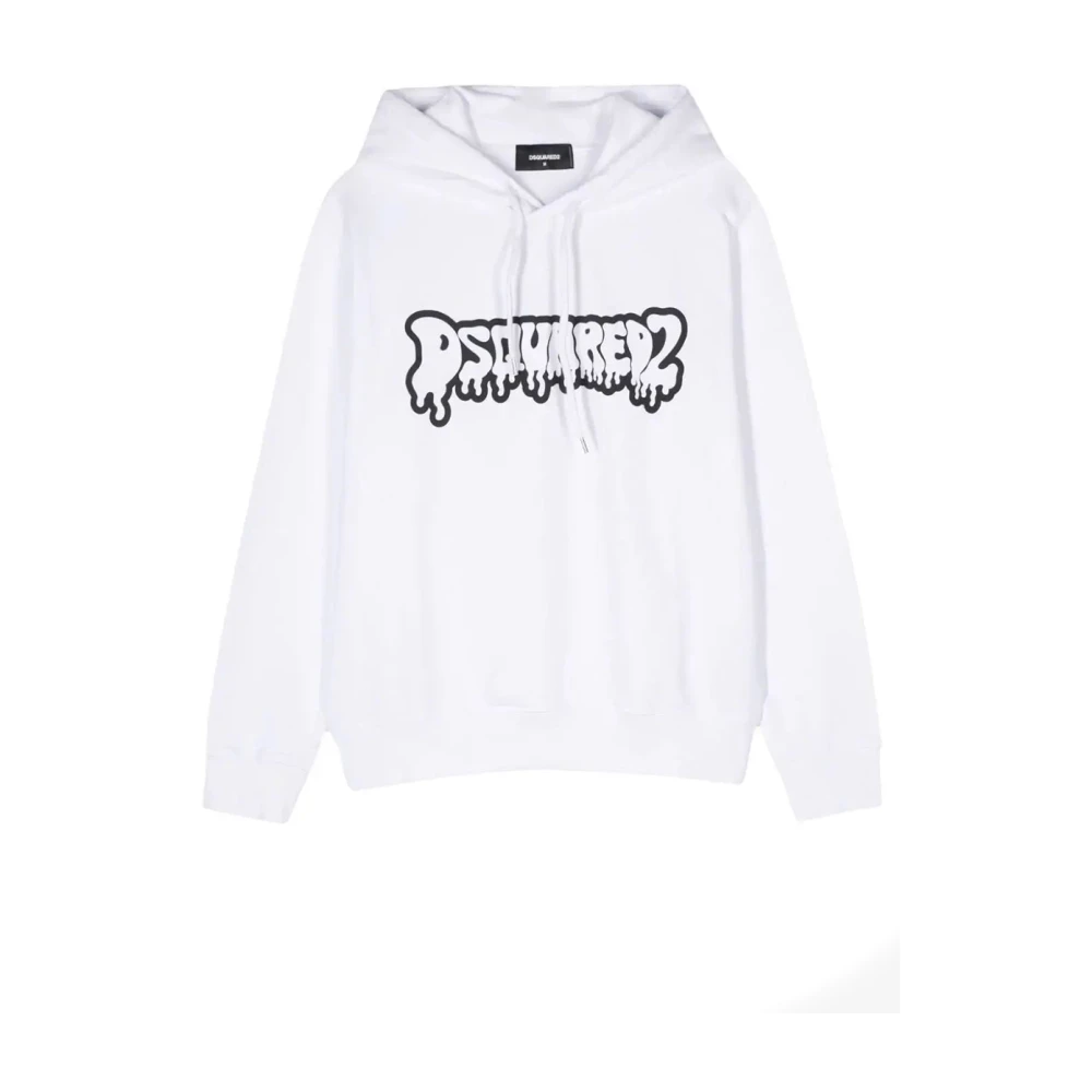 Dsquared2 Men's White Sweatshirts Clothing Ss24