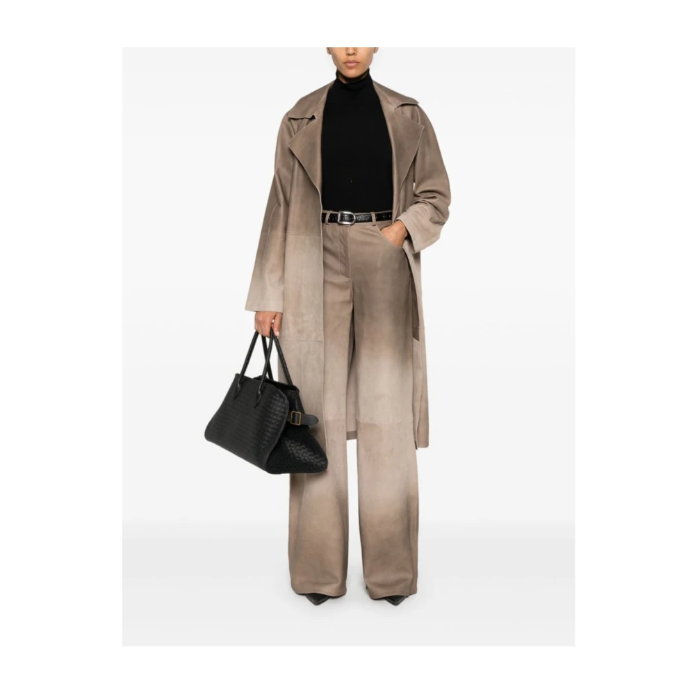 Arma Gradient Grey Wijde Broek Beige Dames