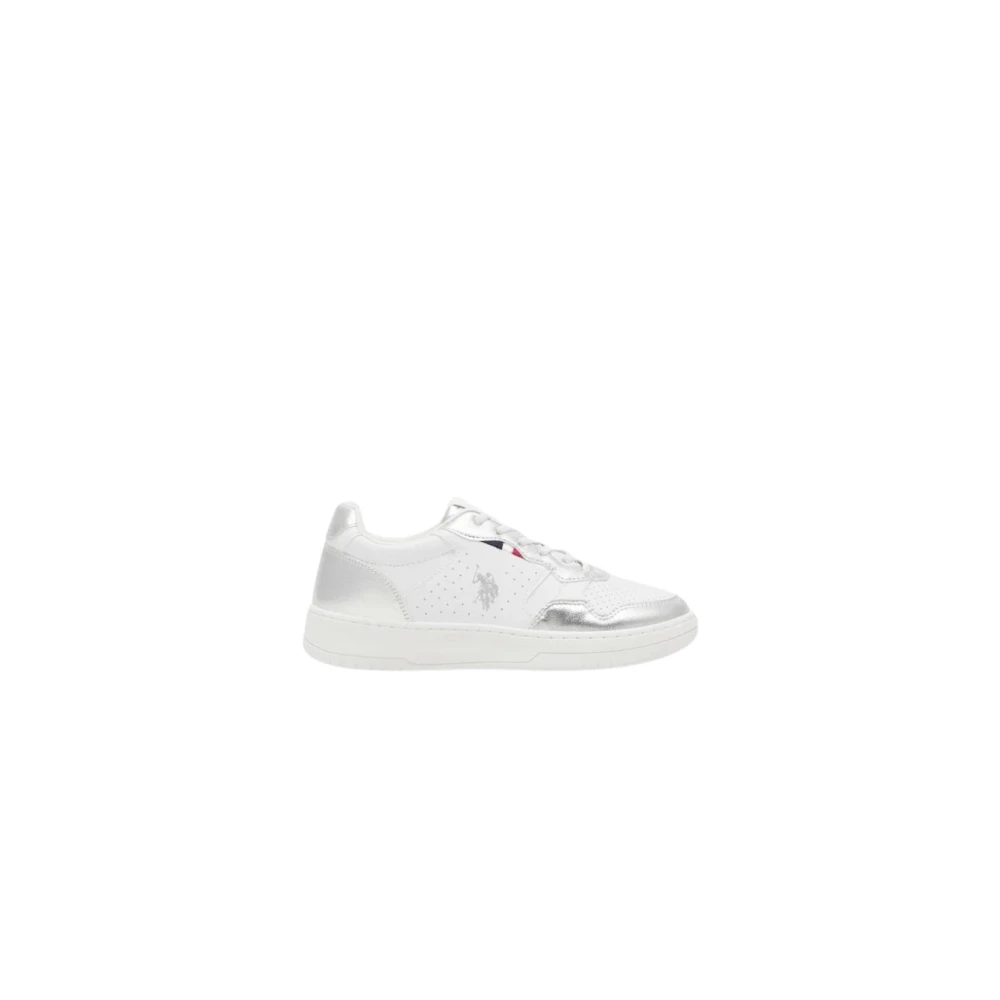 U.s. Polo Assn. Women's White Sneakers, 6 Uk, Sporty Rubber Sole Trainers