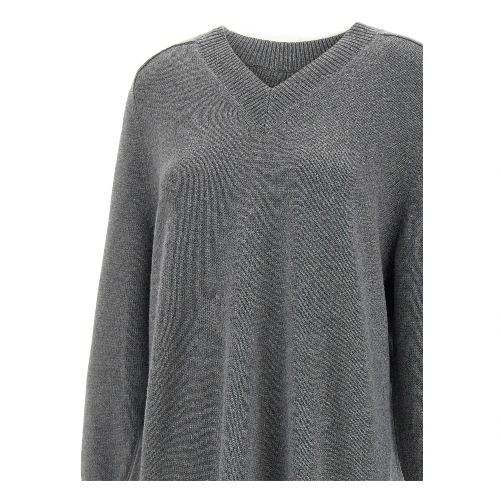 Theory Kasjmier Wol Maxi Trui Grijs Gray Dames