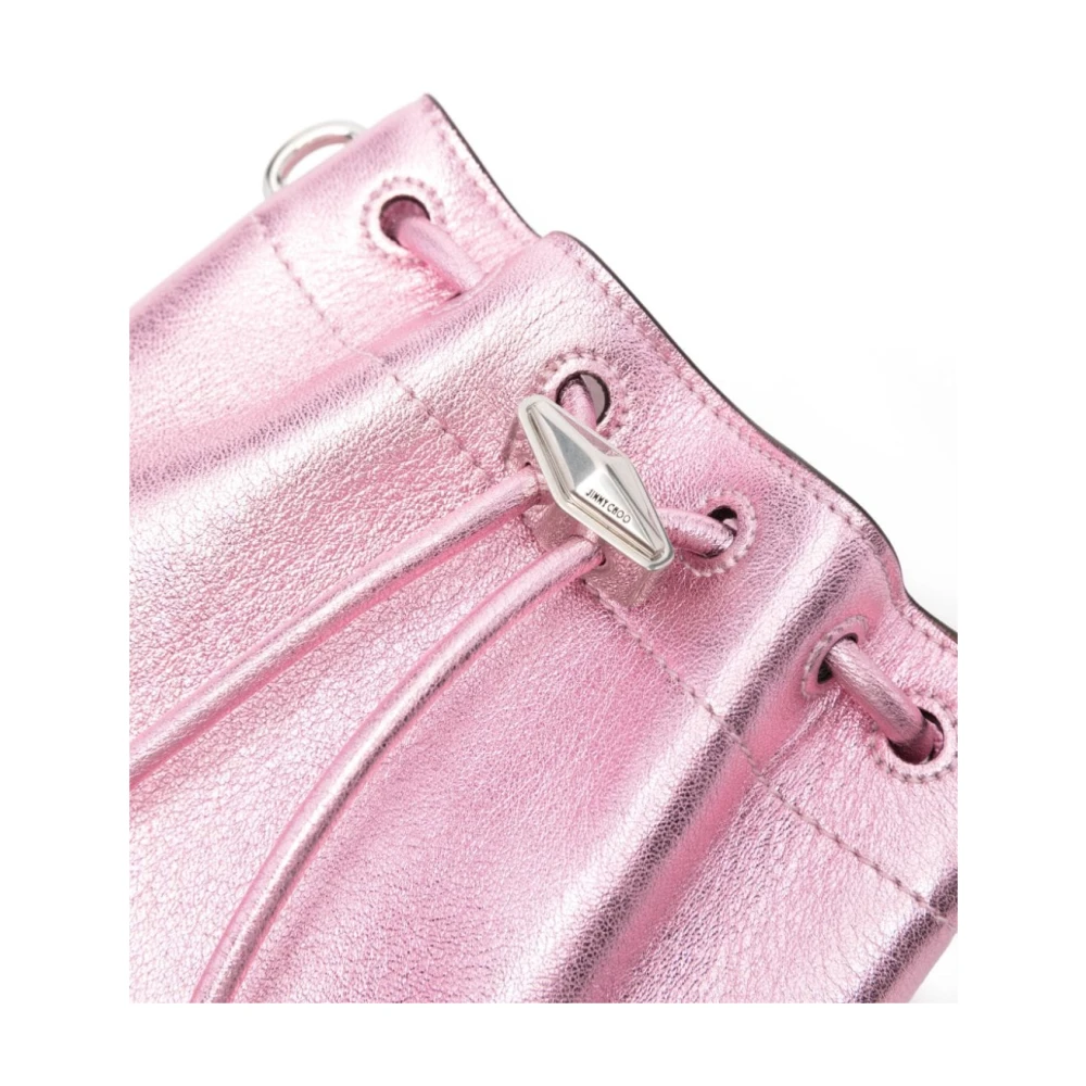 Jimmy Choo Roze Metallic Leren Schoudertas Pink Dames