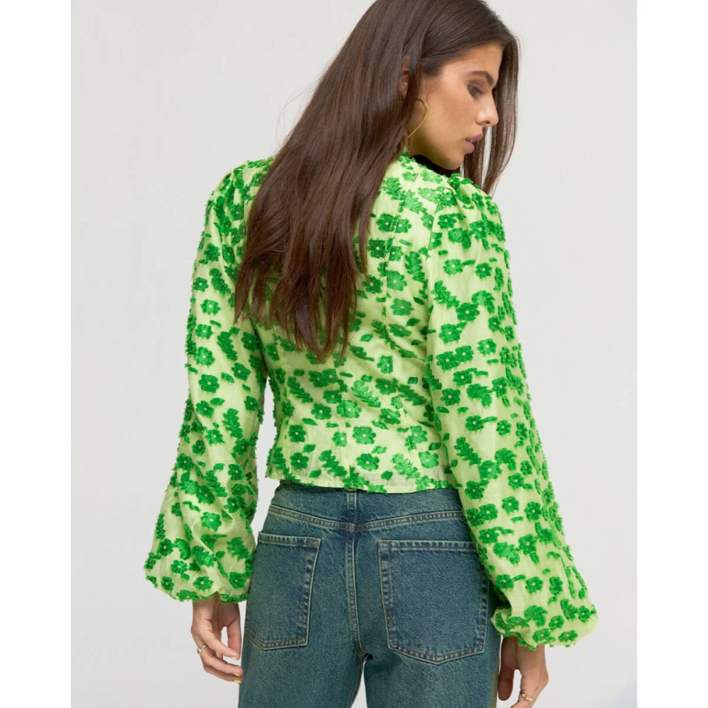 Harper & Yve Lange mouw blouse Floor-stijl Green Dames
