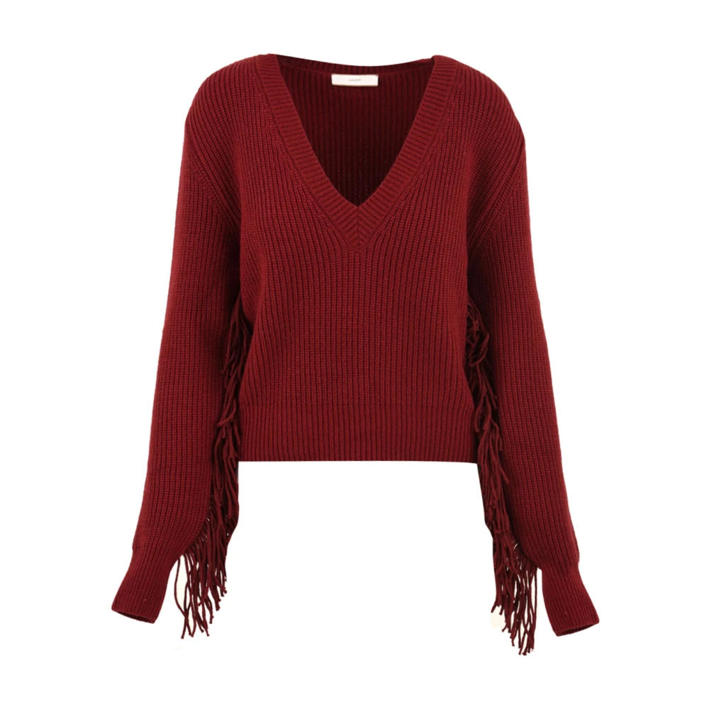Akep Women's Red V-Neck Jumper - V-Neck Knitwear - M - Knitwear