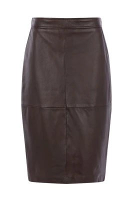 Hammered Leather Pencil Skirt