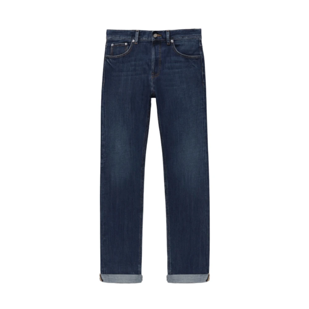 Dondup Herr Blå Jeans W32, Denim, Regular-Fit Jeans Med Fem Fickor