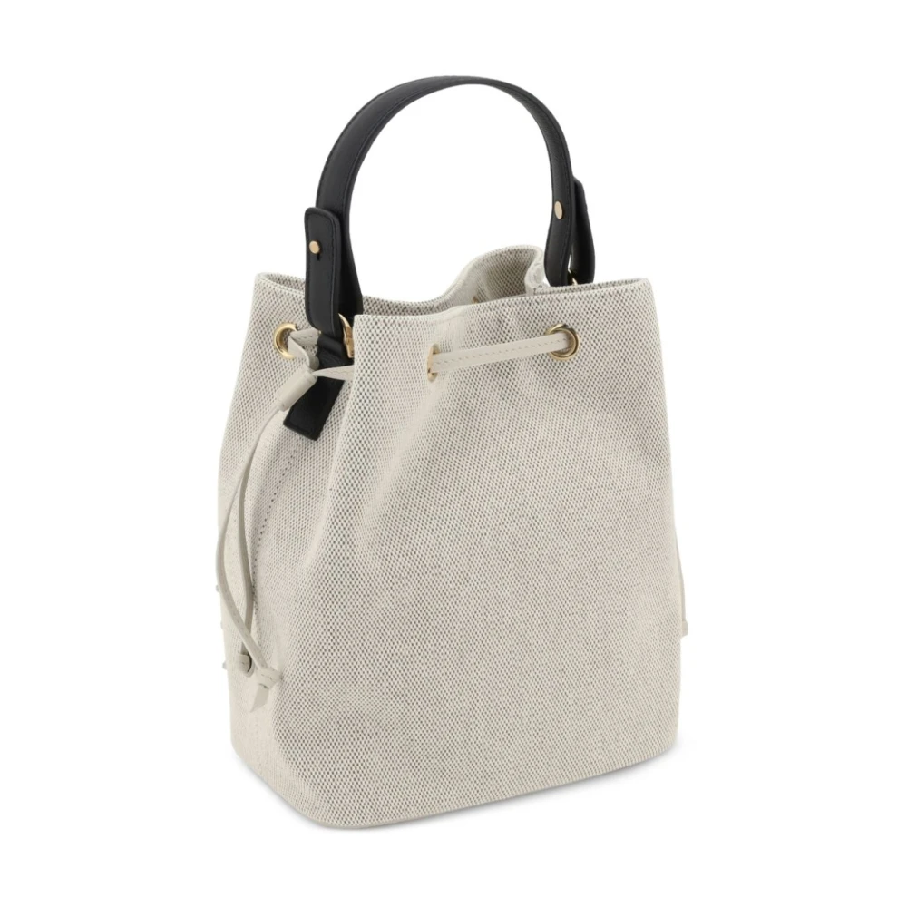 Versace Beige Trekkoord Schoudertas Beige Dames