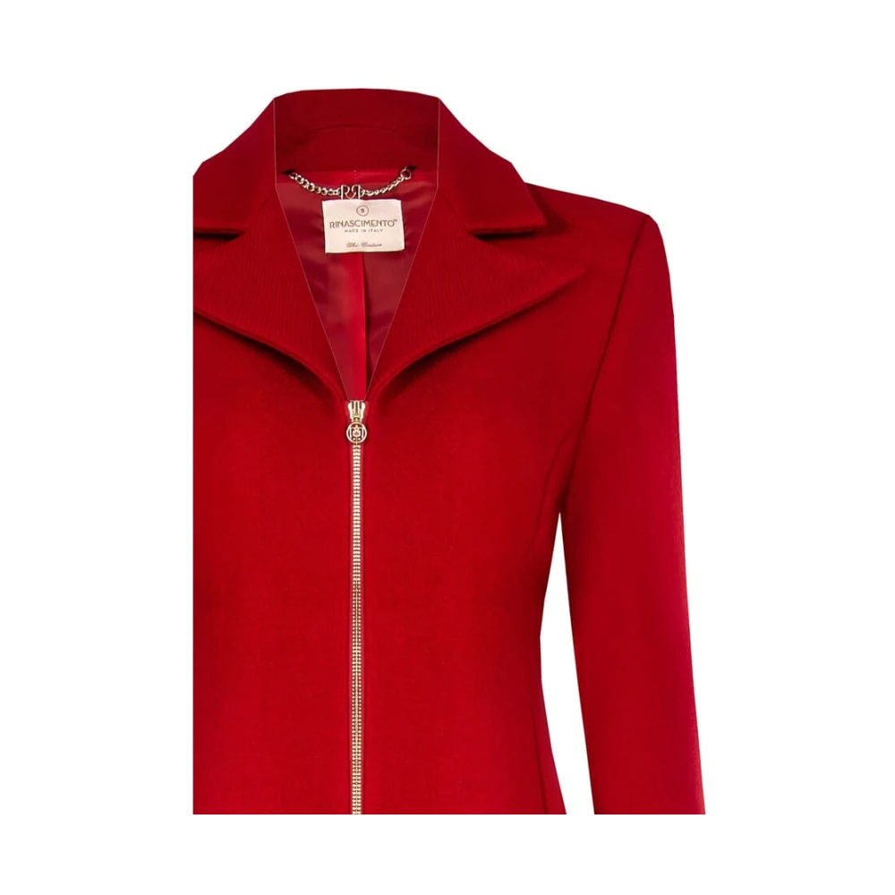RINASCIMENTO Wollen Jas Herfst Winter Collectie Red Dames