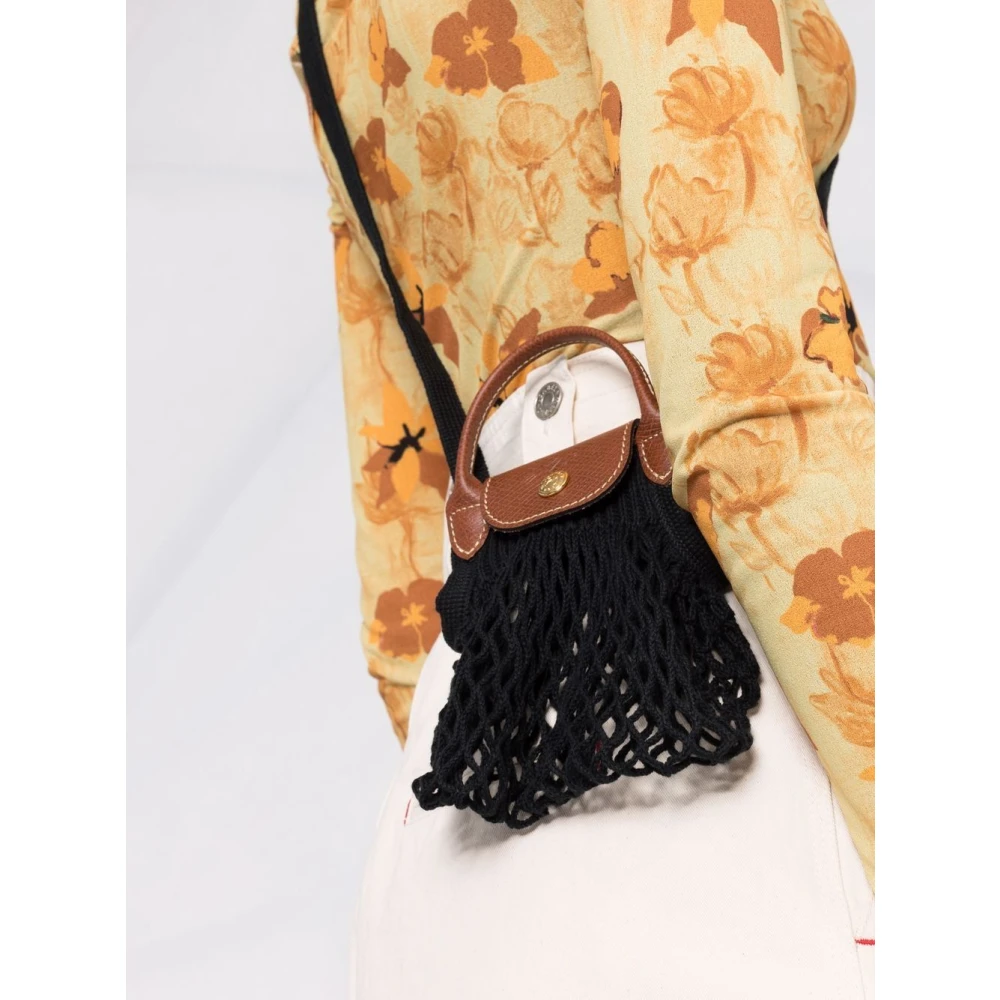 Longchamp LE Pliage Filet Opvouwbare Tote Tas Black Dames