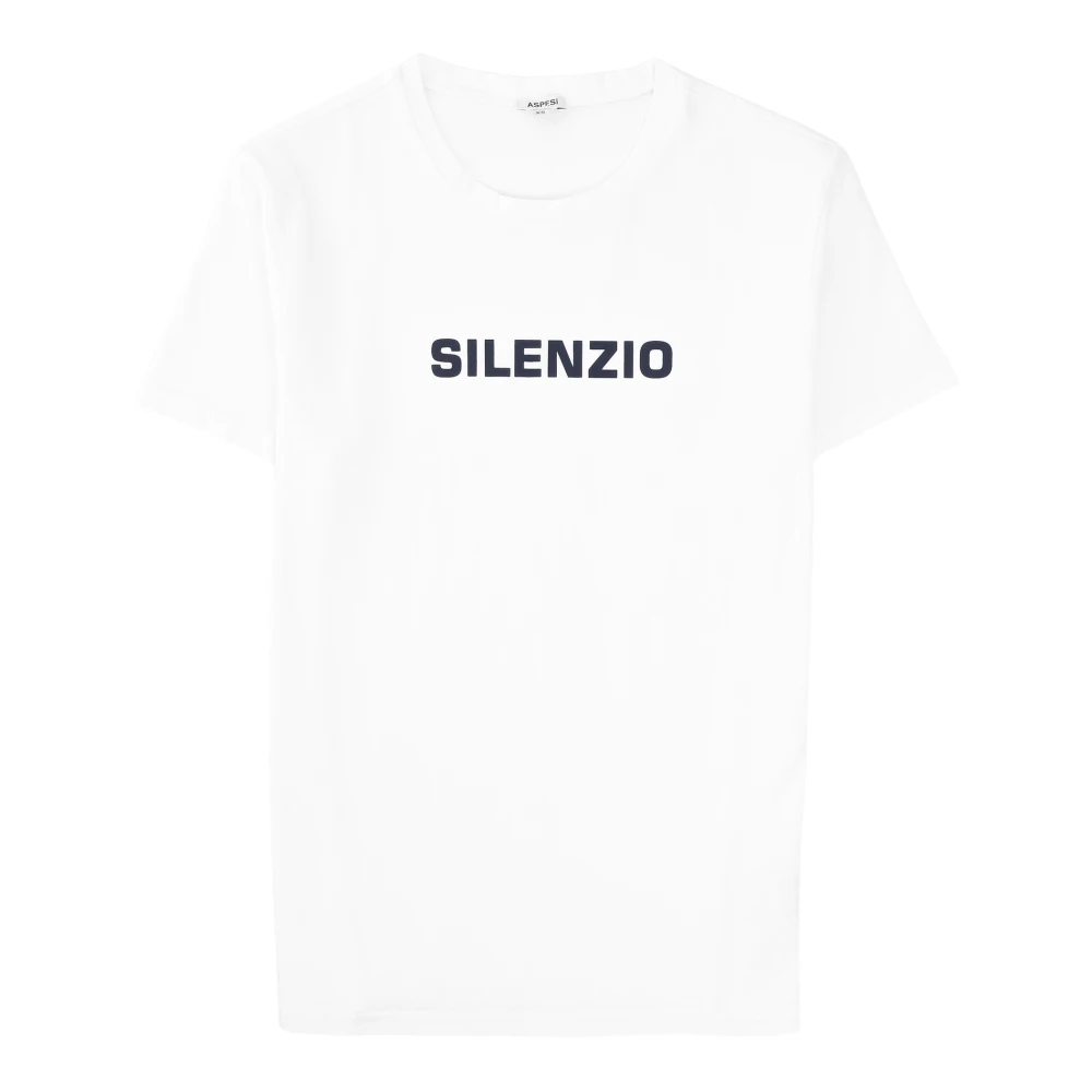 Aspesi Men's White Silenzio Round Neck T-Shirt - T-Shirts - Xs - Tops