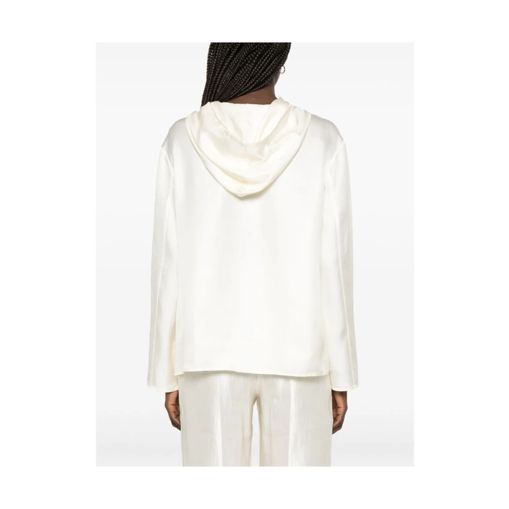 Loulou Studio Beige Hoodie Lange Mouwen White Dames
