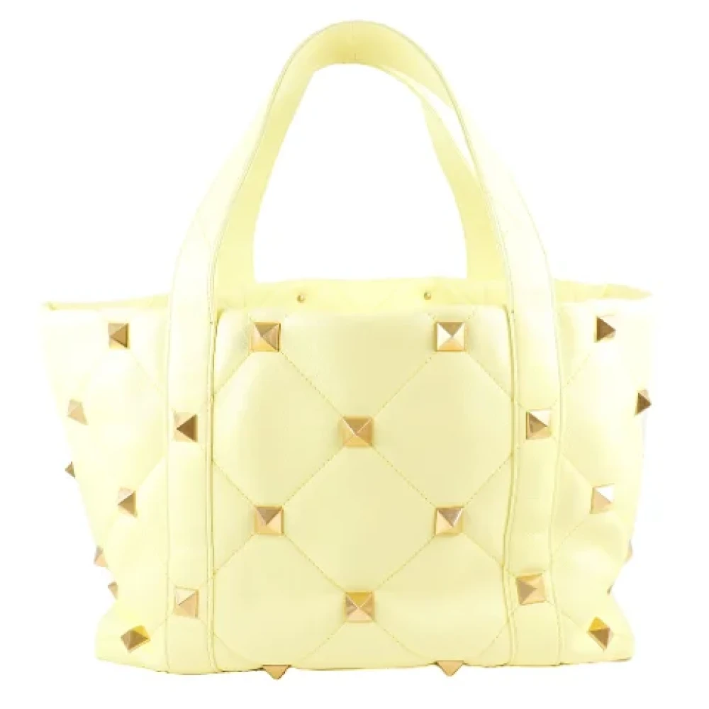 Valentino Vintage Pre-owned Laeder totevskor Yellow, Dam