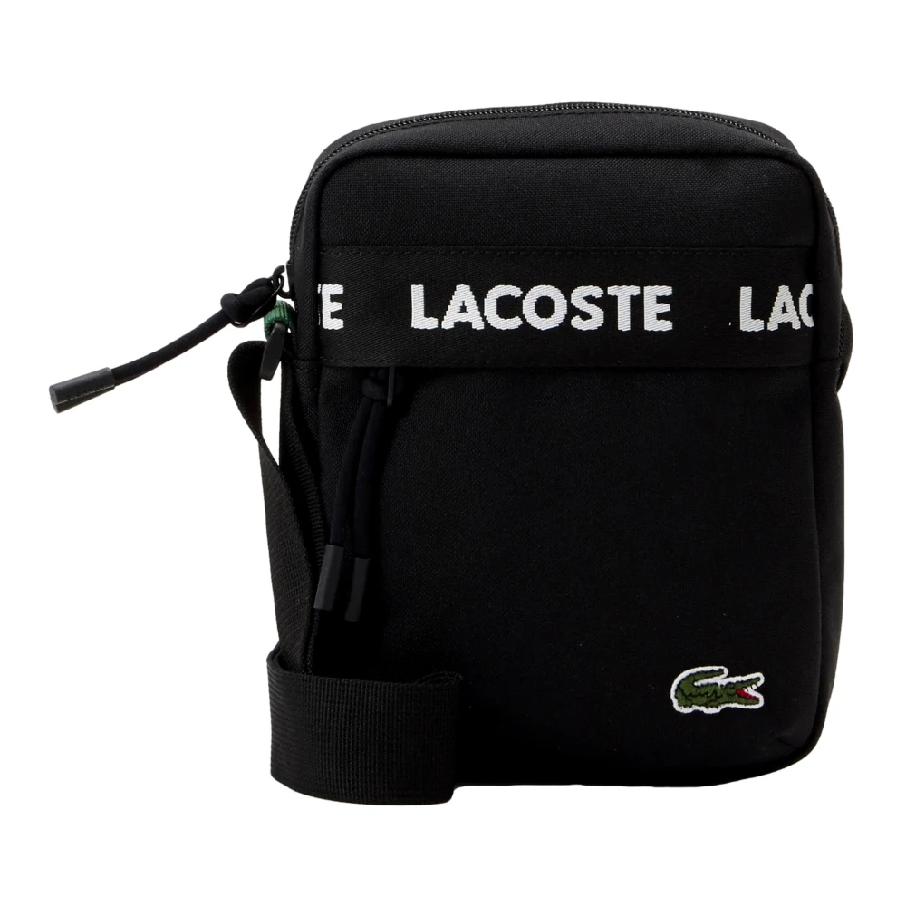 Lacoste Zwarte Neocroc Schoudertas Black Heren