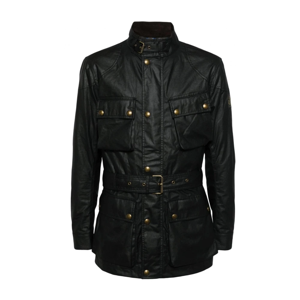 Belstaff Trialmaster Jacka Svart Bomull Vaxad Black, Herr