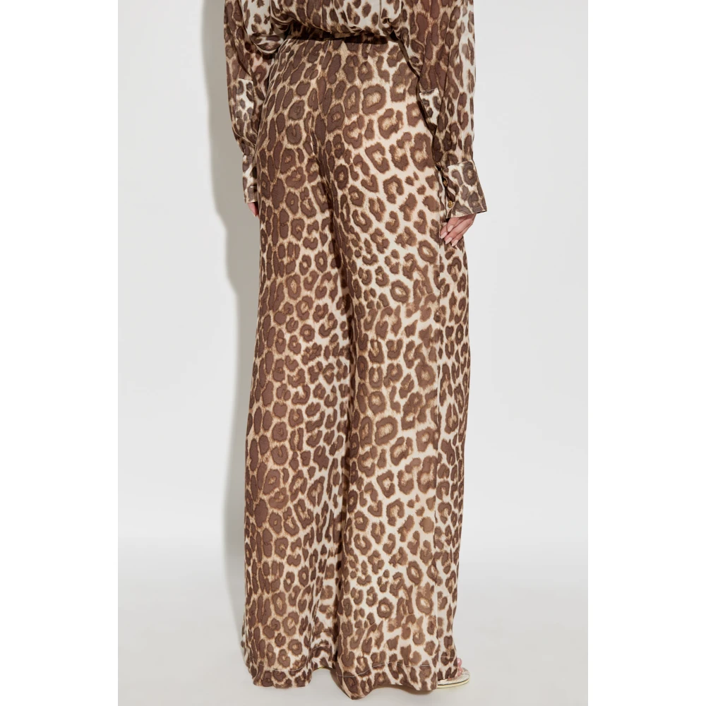 Zimmermann Dierenprint Broek Beige Dames