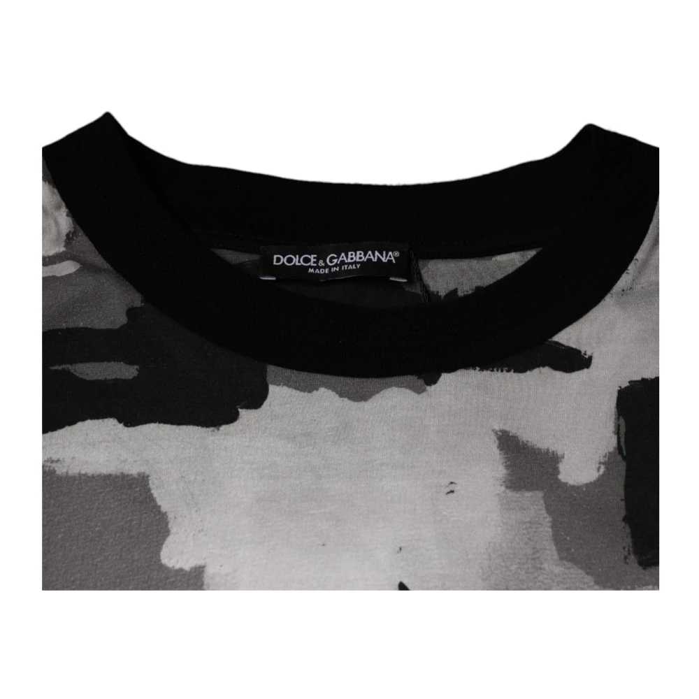 Dolce & Gabbana Camouflage Logo Crewneck T-shirt Multicolor Heren