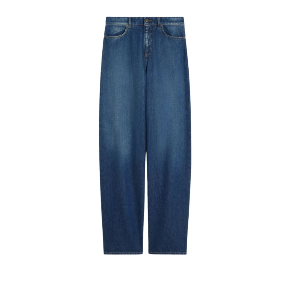 Max Mara Vrouw Blauw Jeans Dames, Xs, Katoen, Mstpalude Baggy Jeans