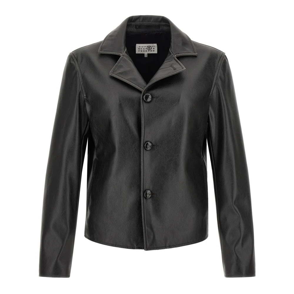 Mm6 Maison Margiela Herr Svart Jackor L, Läder, Jacka I Lädereffekt